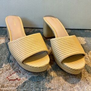 Veronica Beard Dali Raffia Platform Sandle